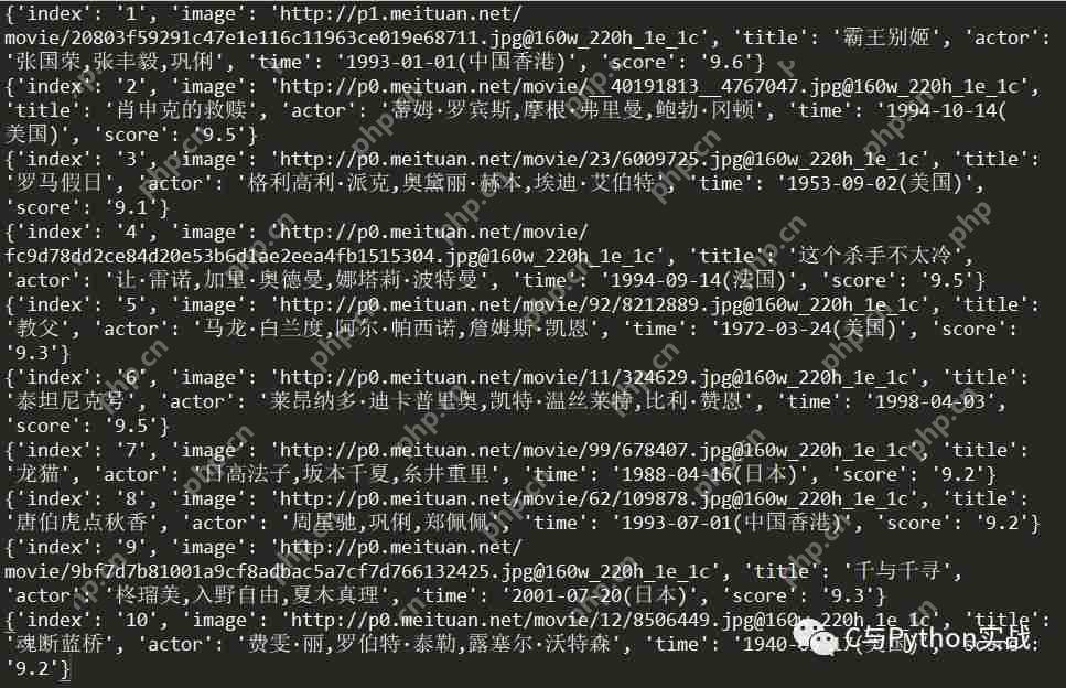 Python爬蟲之三：抓取貓眼電影TOP100
