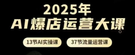 2025年AI爆店運營大課，13節AI實操課+37節流量運營課-小浪學習網