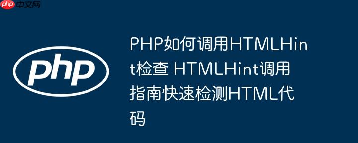 PHP如何調用HTMLHint檢查 HTMLHint調用指南快速檢測HTML代碼
