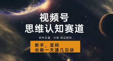 視頻號新玩法，思維認知賽道，利用軟件去重分割，輕松爆流量，新手寶媽一天輕松幾張-小浪學習網