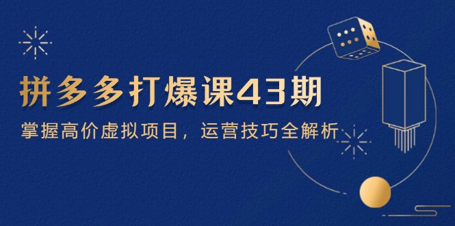 （14546期）拼多多打爆課第 43 期，掌握高價(jià)虛擬項(xiàng)目，運(yùn)營技巧全解析（15節(jié)）-小浪學(xué)習(xí)網(wǎng)