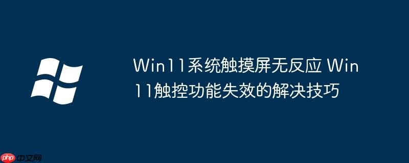 Win11系統(tǒng)觸摸屏無(wú)反應(yīng) Win11觸控功能失效的解決技巧