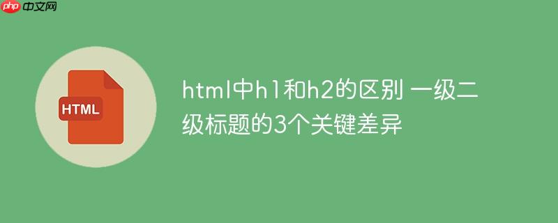 html中h1和h2的區別 一級二級標題的3個關鍵差異-小浪學習網