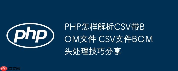 PHP怎樣解析CSV帶BOM文件 CSV文件BOM頭處理技巧分享