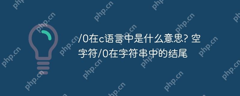 /0在c語言中是什么意思? 空字符/0在字符串中的結尾-小浪學習網