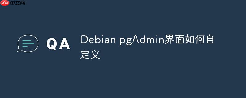 Debian pgAdmin界面如何自定義-小浪學習網